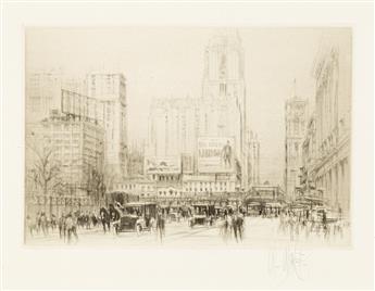 WILLIAM WALCOT Group of 5 etching and drypoints of New York.